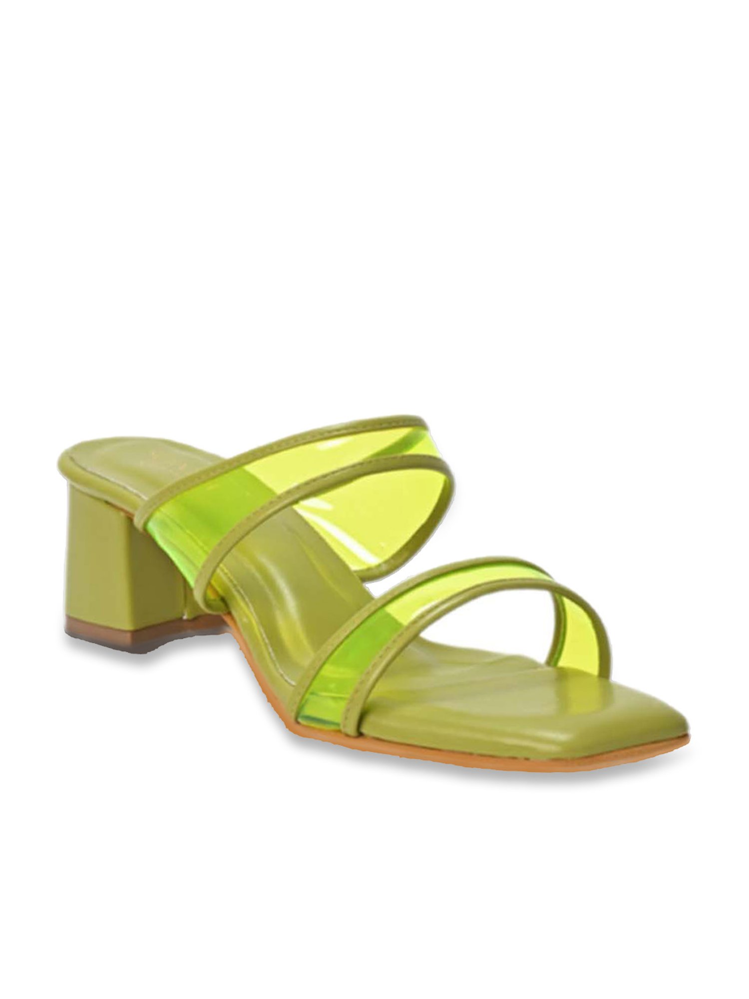 Scentra Women's Green Casual Sandals