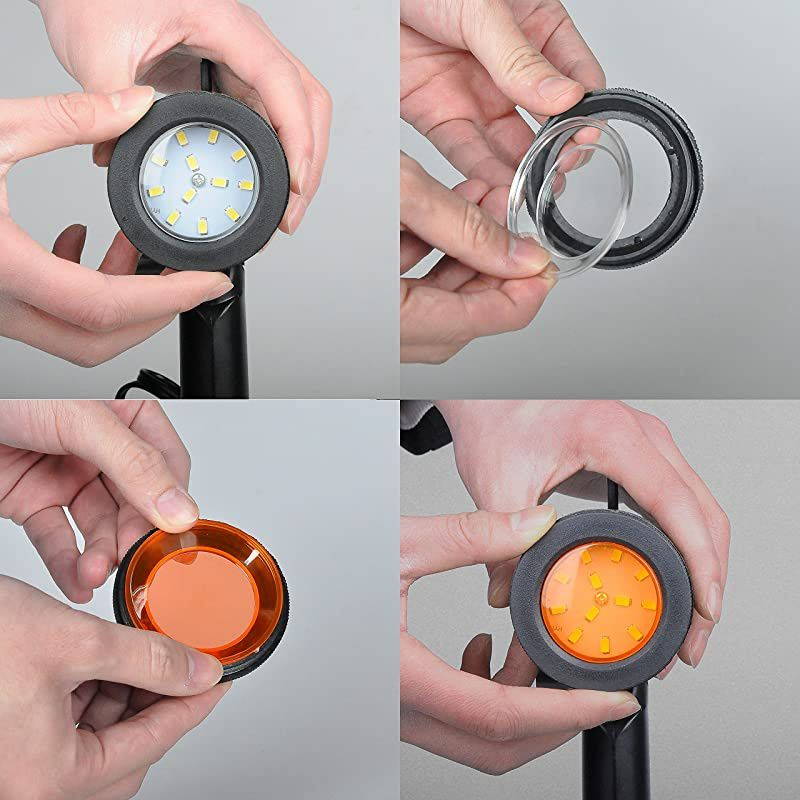 Photography LED Continuous Light Lamp 5500K Portable Camera Photo Lighting for Table Top Studio 2 Sets