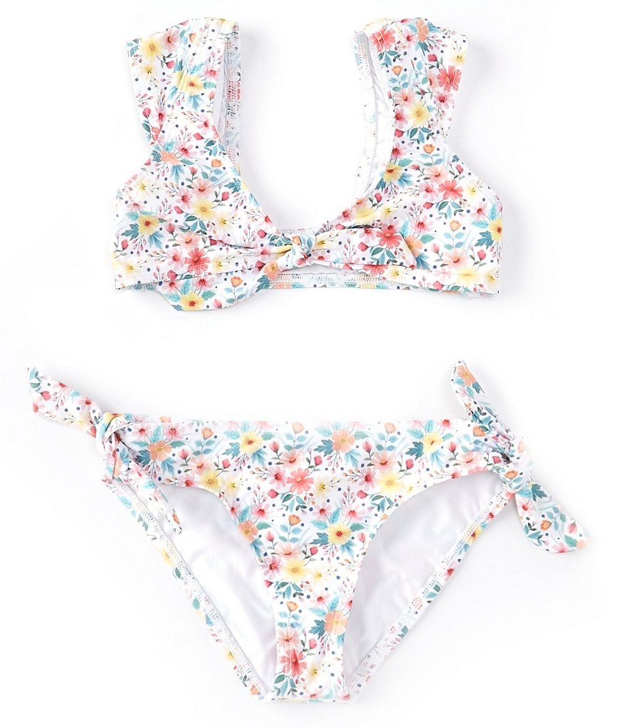 Flapdoodles Big Girls 7-10 Rainbow Tankini & Skirted Two-Piece Swimsuit