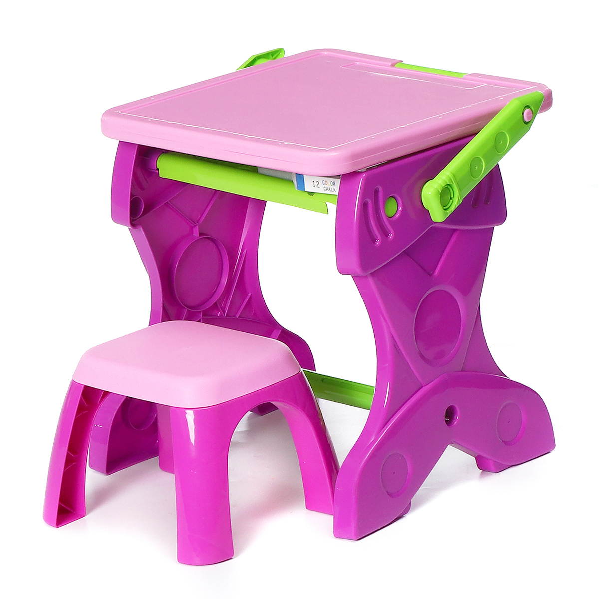 Folding Magnetic Drawing Black Board Chalkboard 2-in-1 Easel Chalk Drawing Pad Blackboard for Children Kids Boys Girls