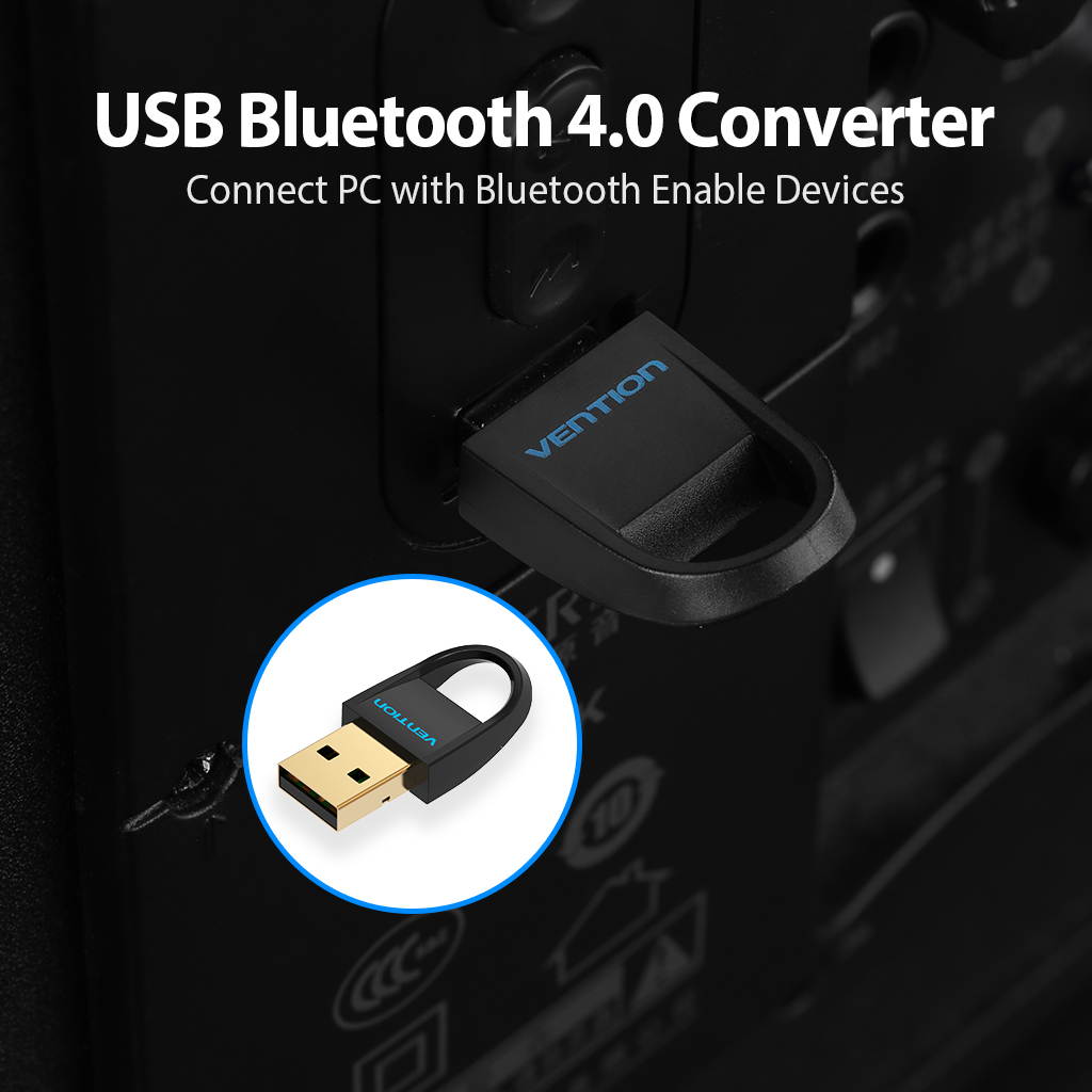 Vention USB Bluetooth Adapter, 4.0 Dual Mode Wireless Bluetooth Dongle CRS Audio Receiver Adapter for Windows 10, 8.1, 8, 7