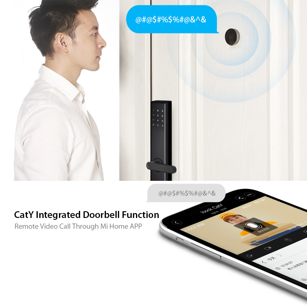 Xiaomi Mijia Loock Smart Peephole Door Viewer CatY Video Doorbell Youth Edition 720P Camera Face Detector Night Vision Anti-Thief Rechargeable IPS Display Wide Angle Monitor for Home Security