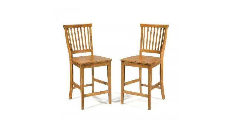 Arts and Crafts Counter Height Barstool Hardwood/Cottage Oak - Home Styles