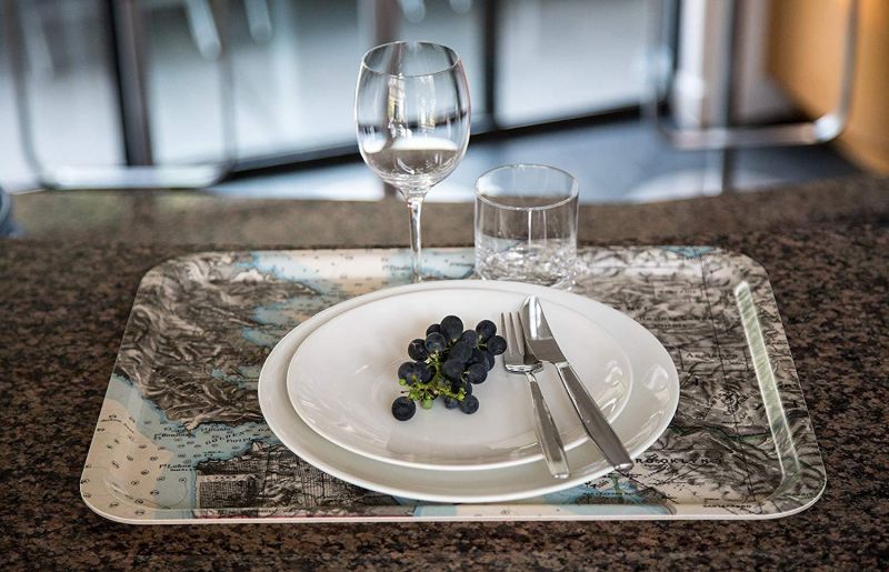 Trays4Us Stockholm Sweden 1838 Vintage Birch Wood Veneer 16x12 inches (Large) TV/Serving Map Tray - 100+ Different Designs