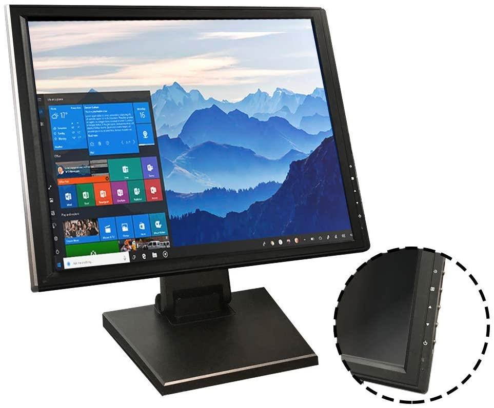 17-inch HDMI Resistive Touch Screen POS LED Monitor with VGA and HDMI Port and Cable, for Office, Retail, Restaurant, Bar, Gym, Warehouse