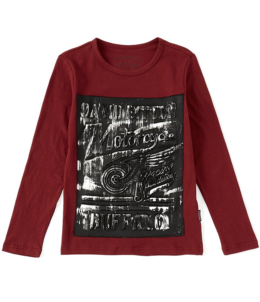 Buffalo David Bitton Big Boys 8-20 Long-Sleeve Embossed Graphic Tee