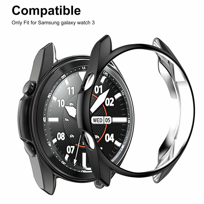 For  Galaxy Watch 3 41mm 45mm Watch Soft TPU Protective Case Cover Frame