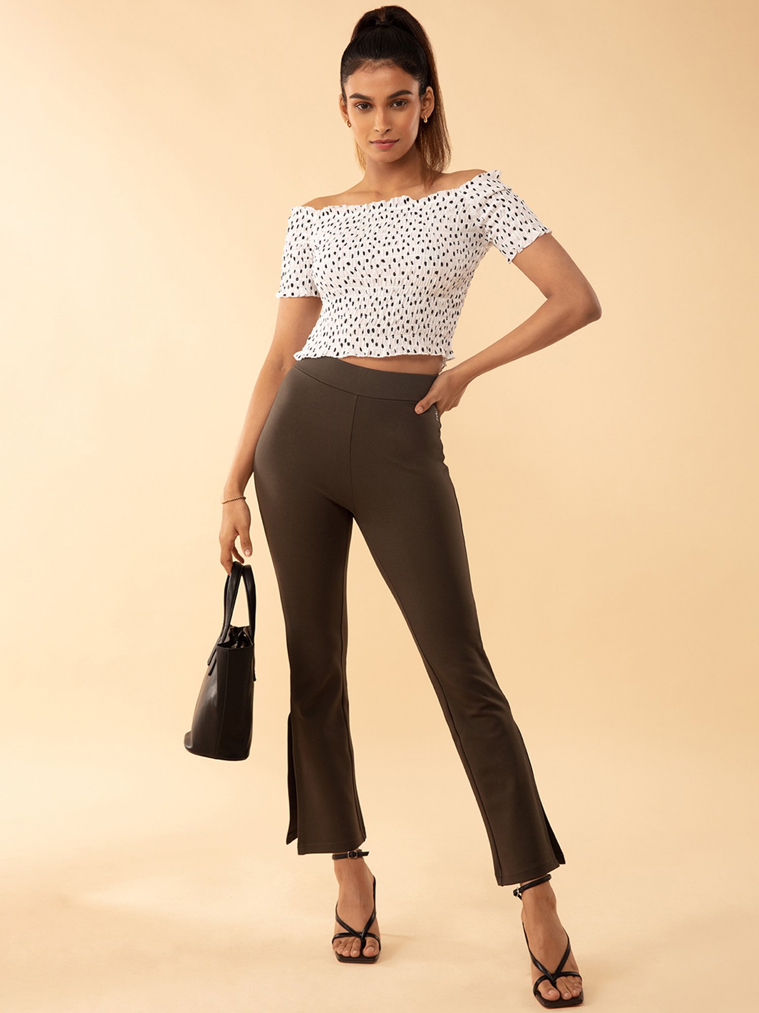 Nykd Dark Olive Slit Pants