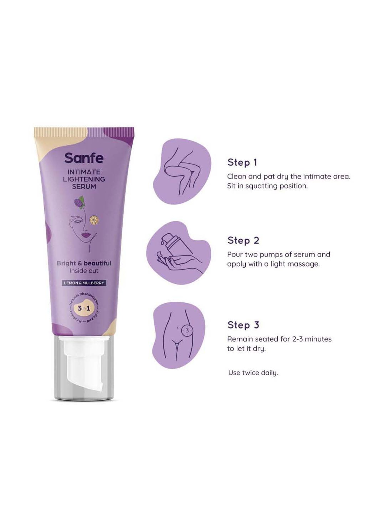 Sanfe Intimate Lightening Serum Kojic Acid - 50 gm