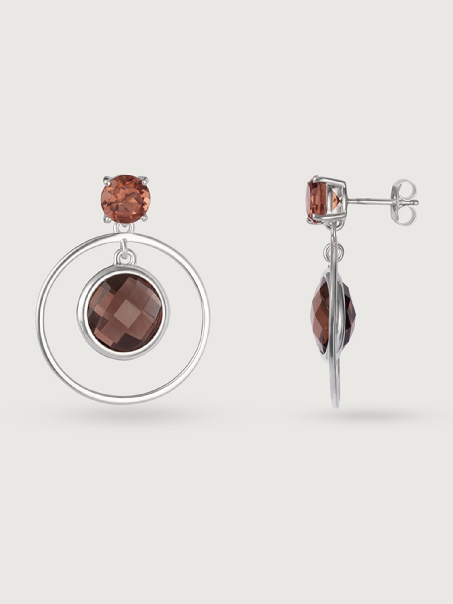 Mia by Tanishq 92.5 Sterling Silver Contemporary Chic Drop Earrings