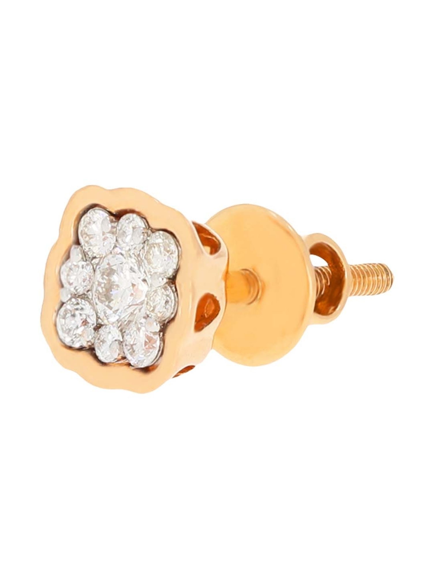 P.C. Chandra Jewellers 18 kt Gold & Diamond Earrings