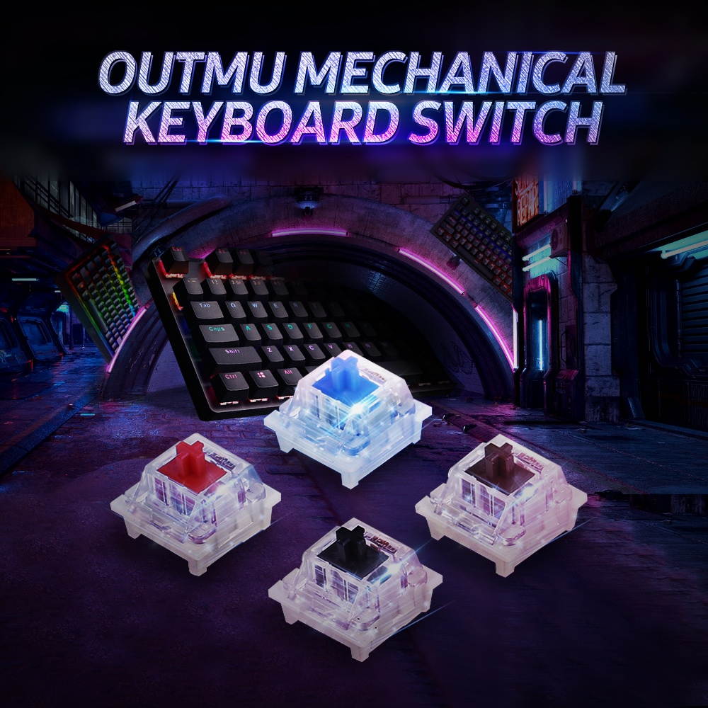 General Mechanical Keyboard Shaft Switch Replaceable Mechanical Keyboard Switch OUTMU Mechanical Black Switch 30PCS