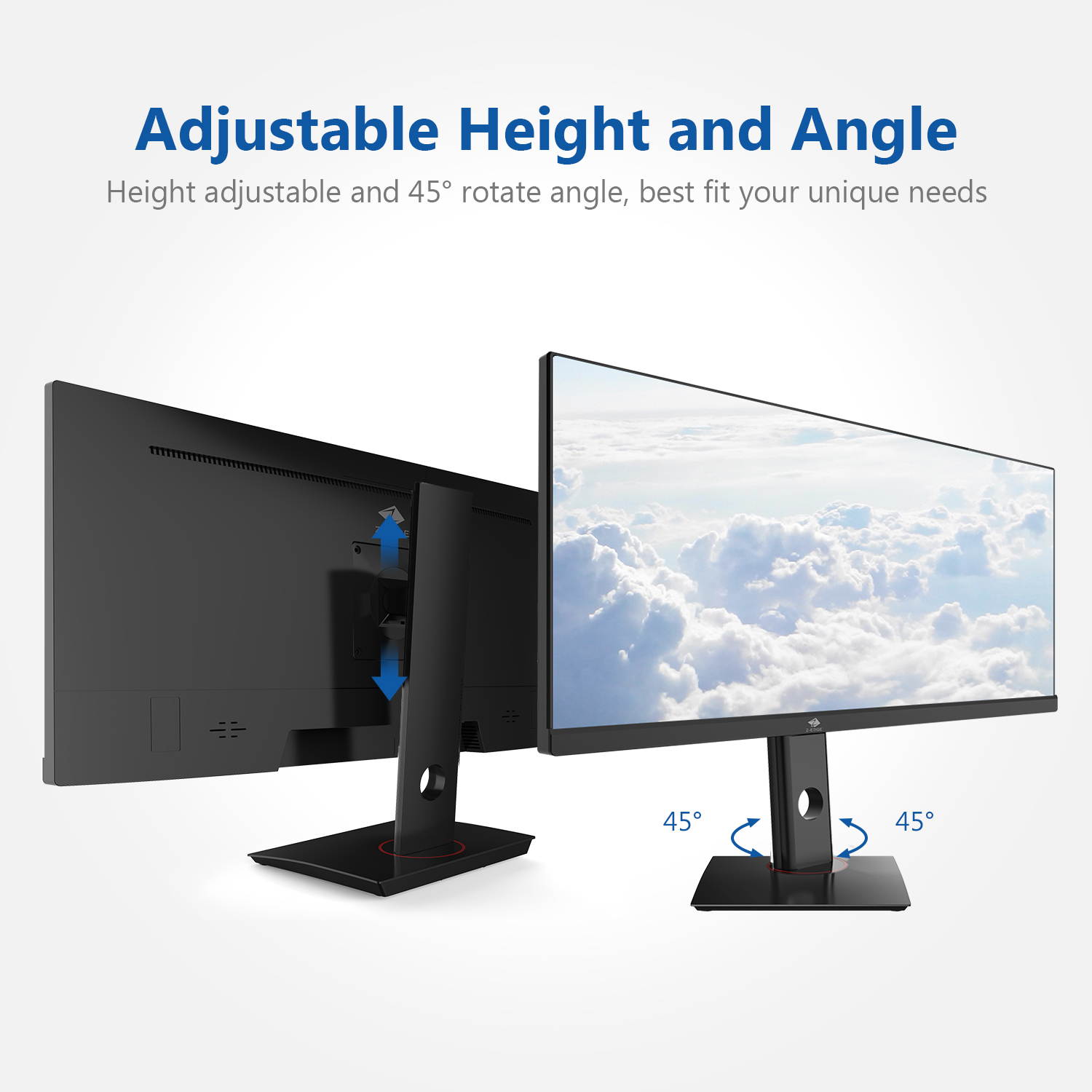 Z-EDGE U29IAB 29" Ultrawide 2560 x 1080 WFHD 21:9 Aspect Ratio 100Hz Refresh Rate 4 ms MPRT IPS Monitor, HDMIx2+DP, Built-in Speakers, with Wireless Keyboard & Mouse
