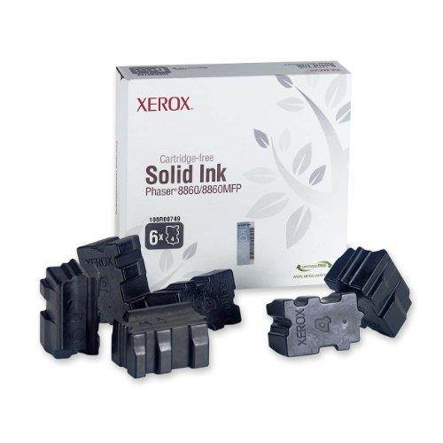 Genuine Xerox Black Solid Ink  (6 Sticks) for use with the Xerox Phaser 8860/8860MFP- Part# 108R00749