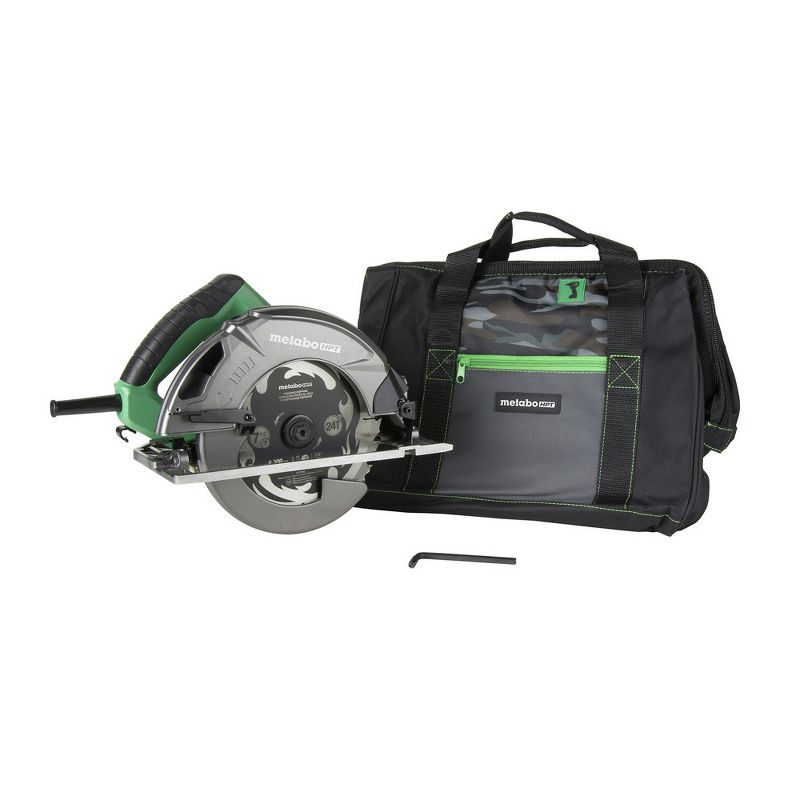 Metabo HPT C7SB3M 15 Amp Single Bevel 7-1/4 in. Corded Circular Saw with Blower Function, and Aluminum Die Cast Base