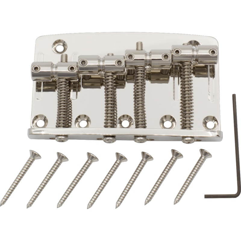 Bridge, Gotoh, Vintage Style, for Bass Guitar, 4-String, Color: Nickel