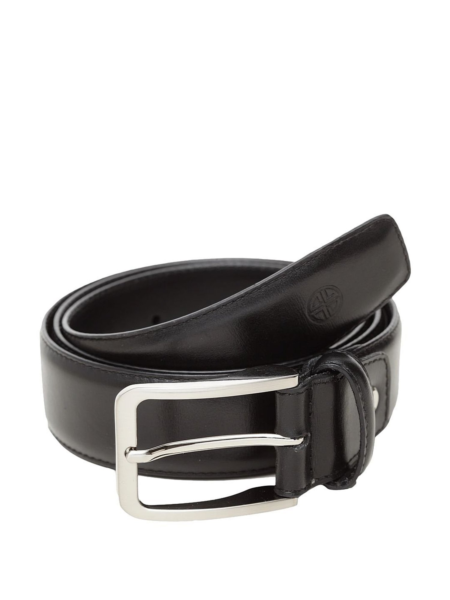 Carlton London Black Leather Waist Belt For Men
