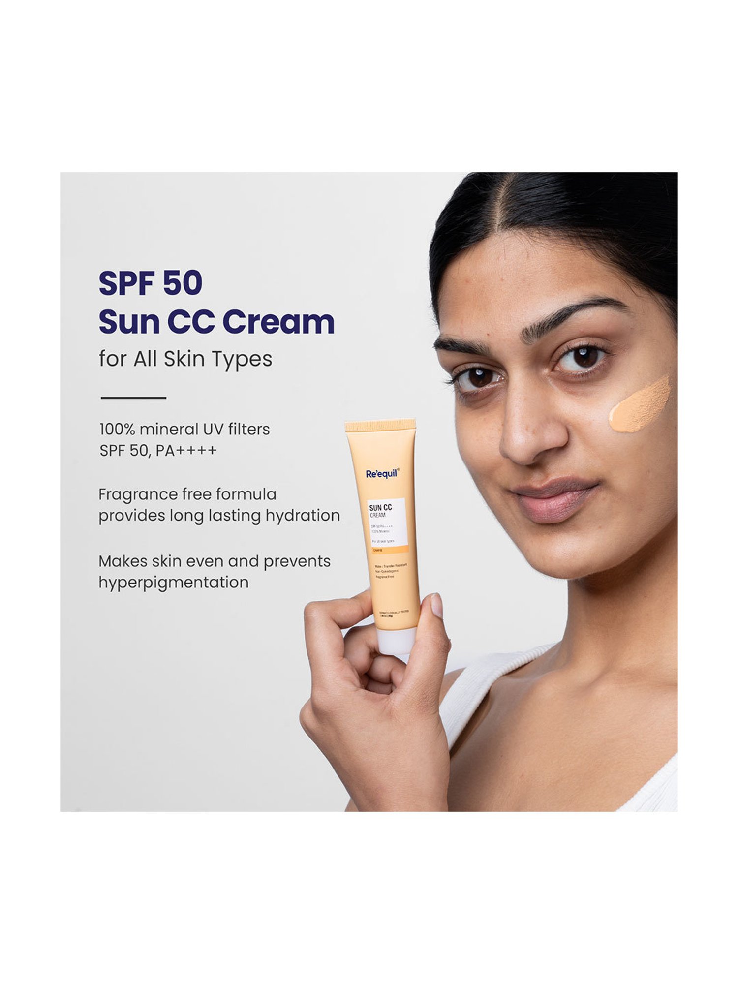 Re&iquest;equil Sun CC Cream SPF 50 PA++++ Charm - 30 gm