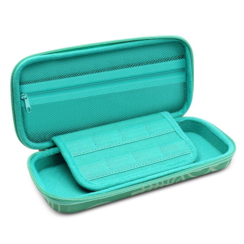 Travel Case for Nintendo Switch New Horizon Animal Leaf Crossing Portable Carry Hard Shell EVA Material Pouch Traveler Deluxe Cover for Switch Console, Joy Con Controller, Game Card Holders