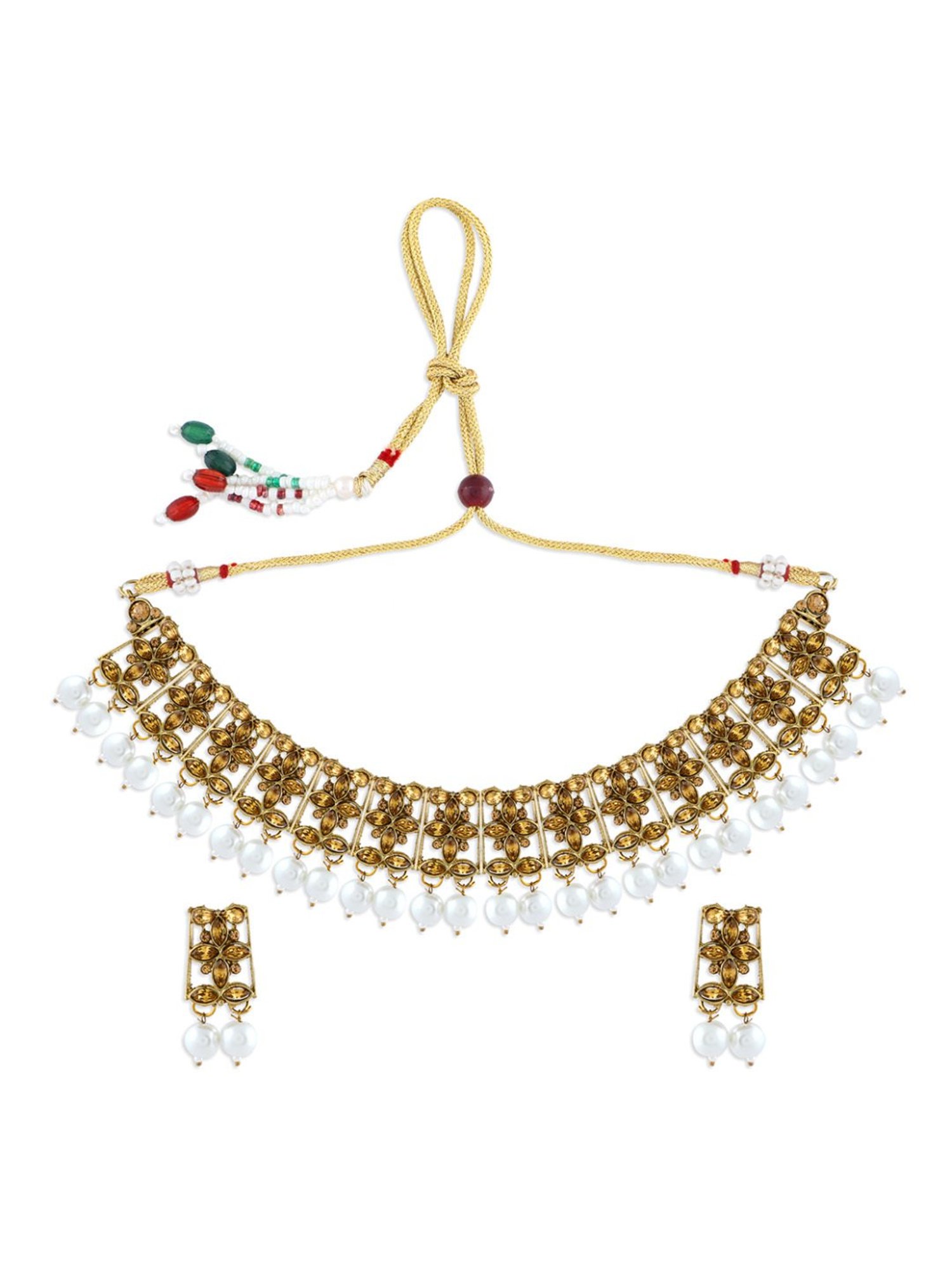 Fida White Jewellery Set