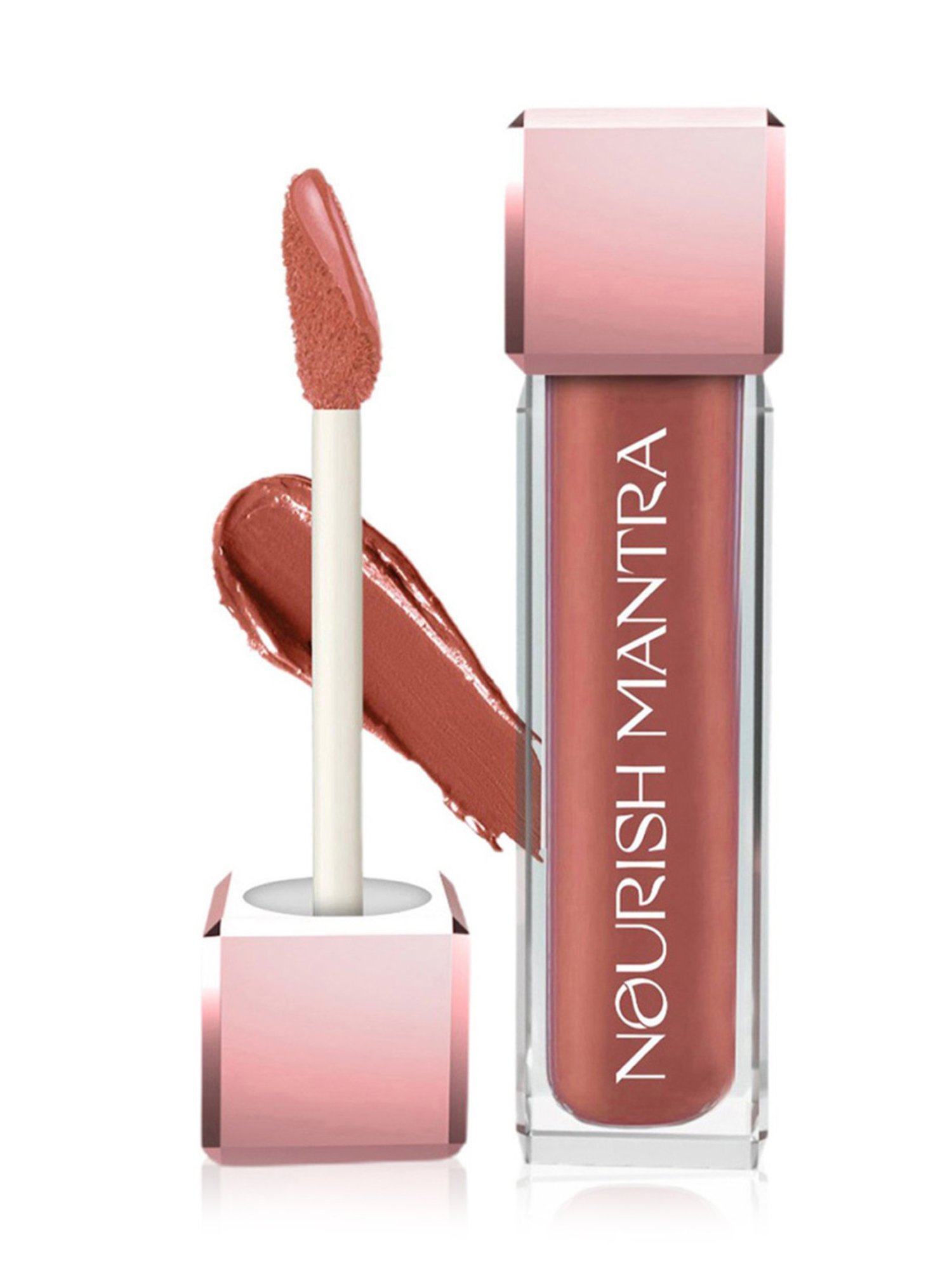 Nourish Mantra Creamy Matte Liquid Lipstick with SPF 15 Tedha Medha Hazelnut - 3.5 ml