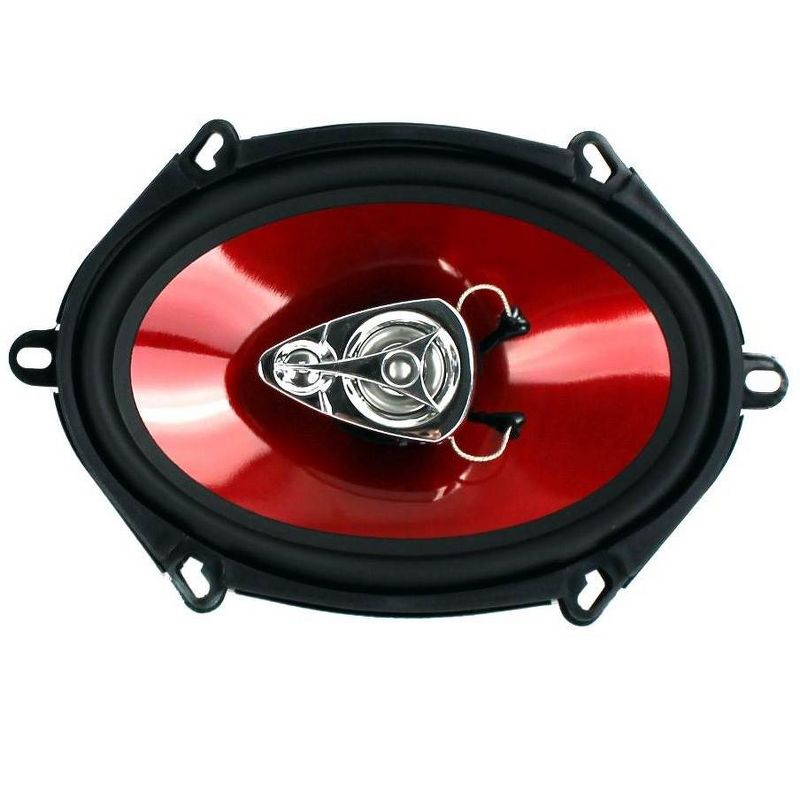 BOSS Audio Chaos 5x7" 300W 3-Way Car Coaxial Audio Stereo Speakers Red (4 Pair)