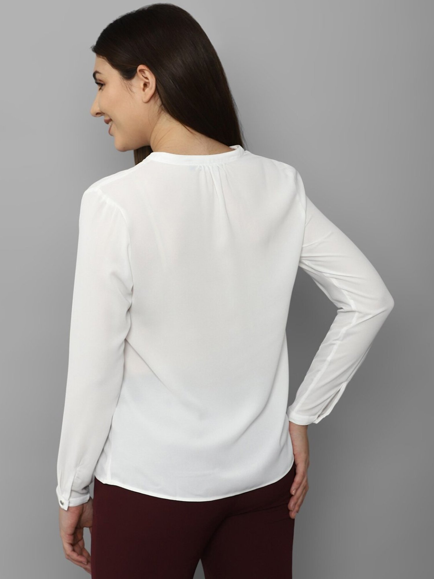 Allen Solly White Regular Fit Top