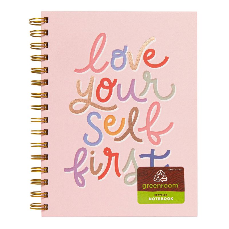 Lined Journal 8"x6" Hardcover Love Yourself - Colorful Inspiration
