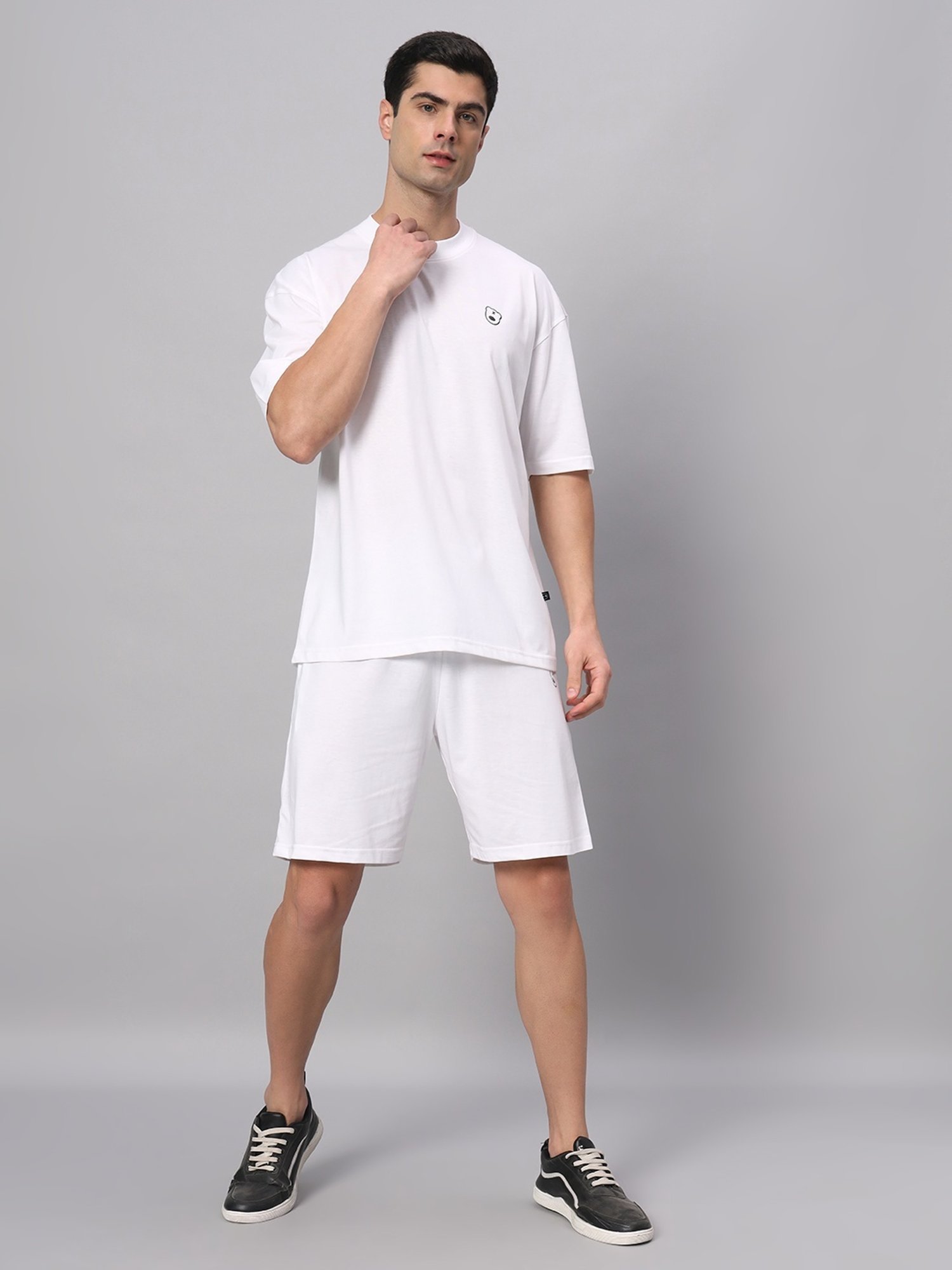 Griffel White Cotton Loose Fit T-Shirt