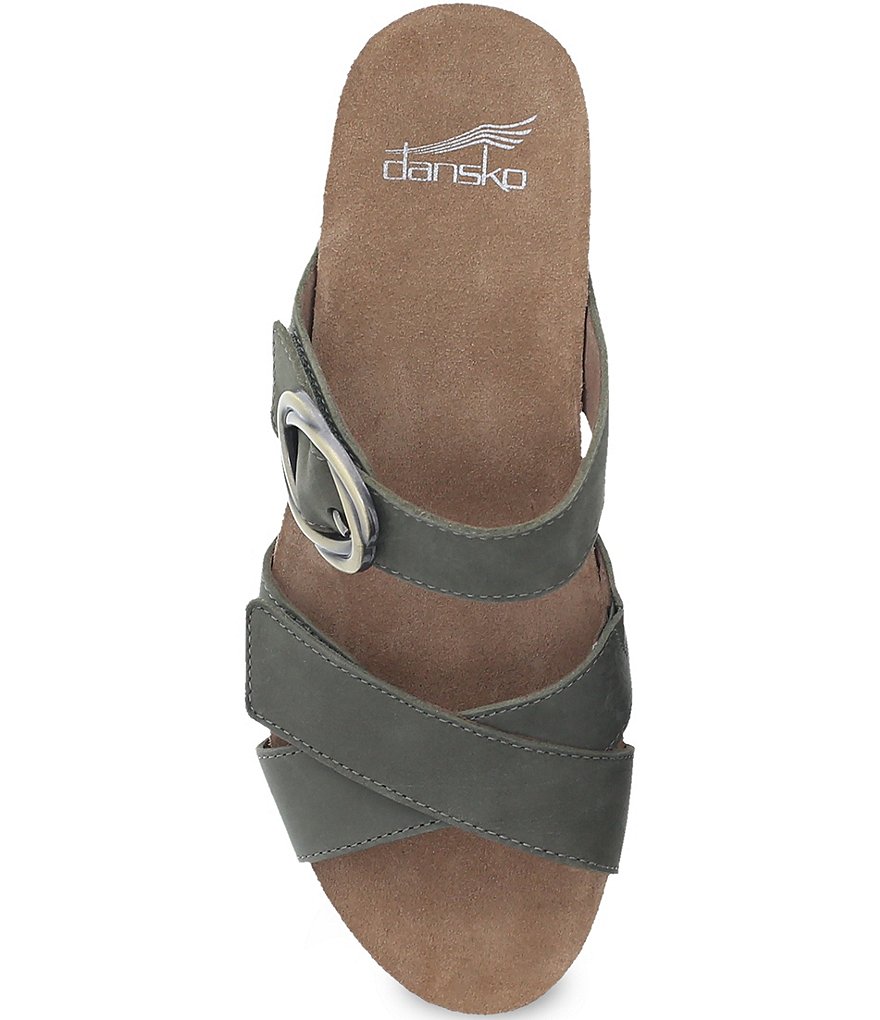 Dansko Susie Leather Slide Wedge Sandals
