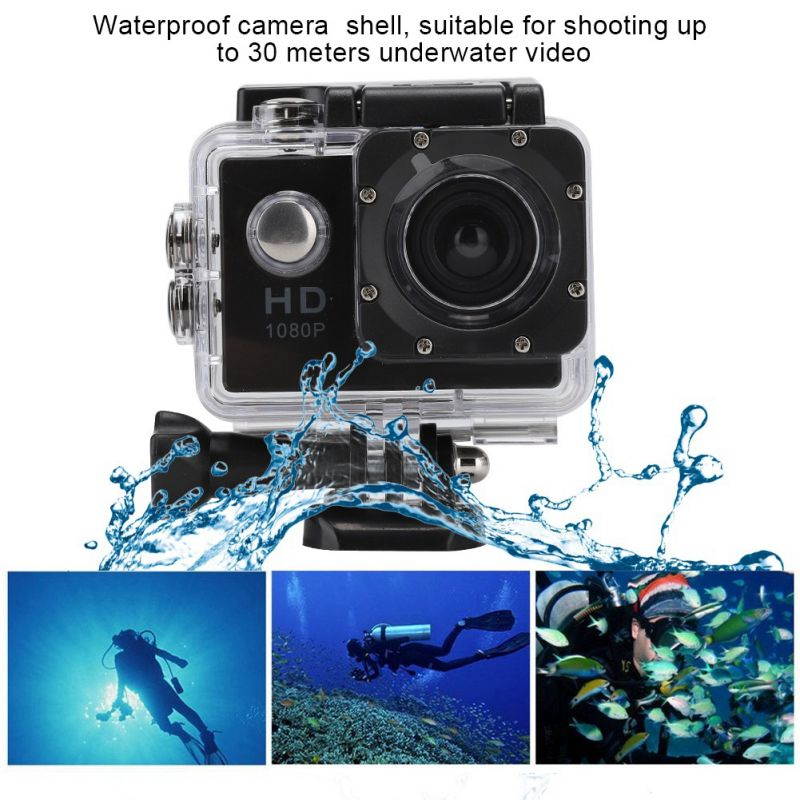 Waterproof Shell 1080P Outdoor Sports Action Camera HD 110 Degree Angle Cameras