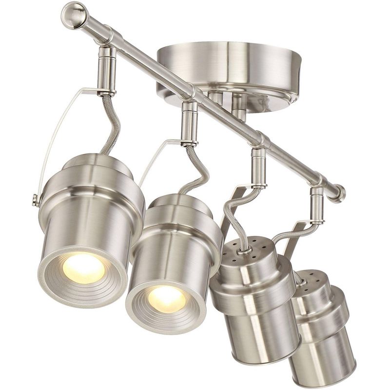 Pro Track&reg; Gladstone 4-Light Nickel LED Track Fixture