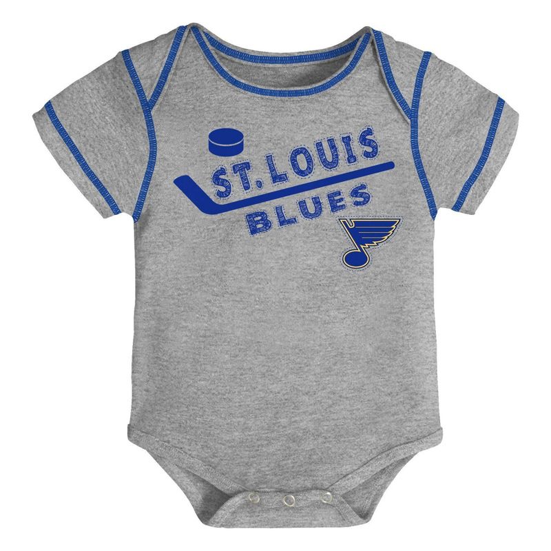 NHL St. Louis Blues Baby Boys' Game Winner Bodysuit Set 3pk - 0-3M