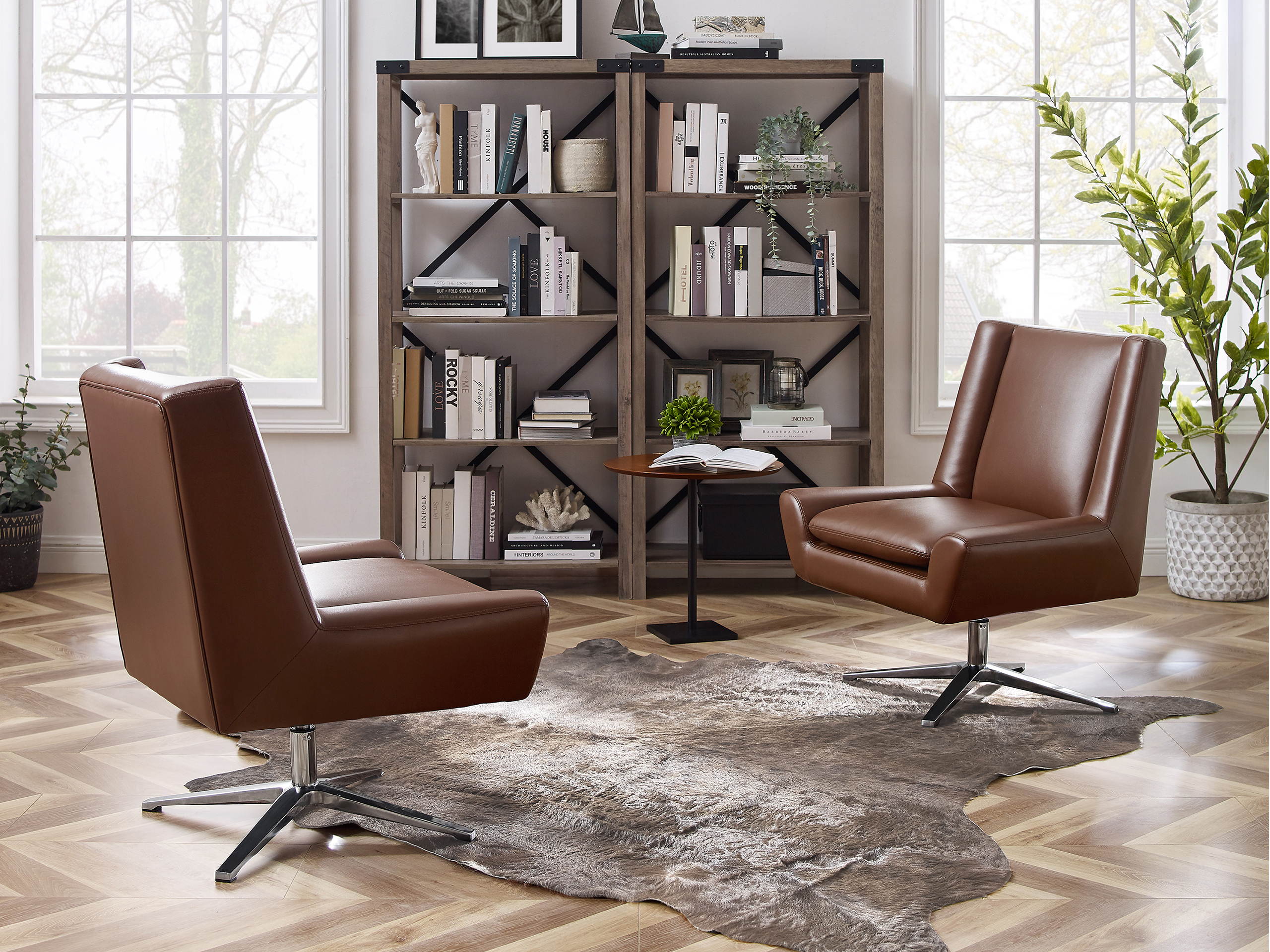 Volans Modern Office Executiver Chair With Aluminum Rotation Base Meeting Room Reference Chair