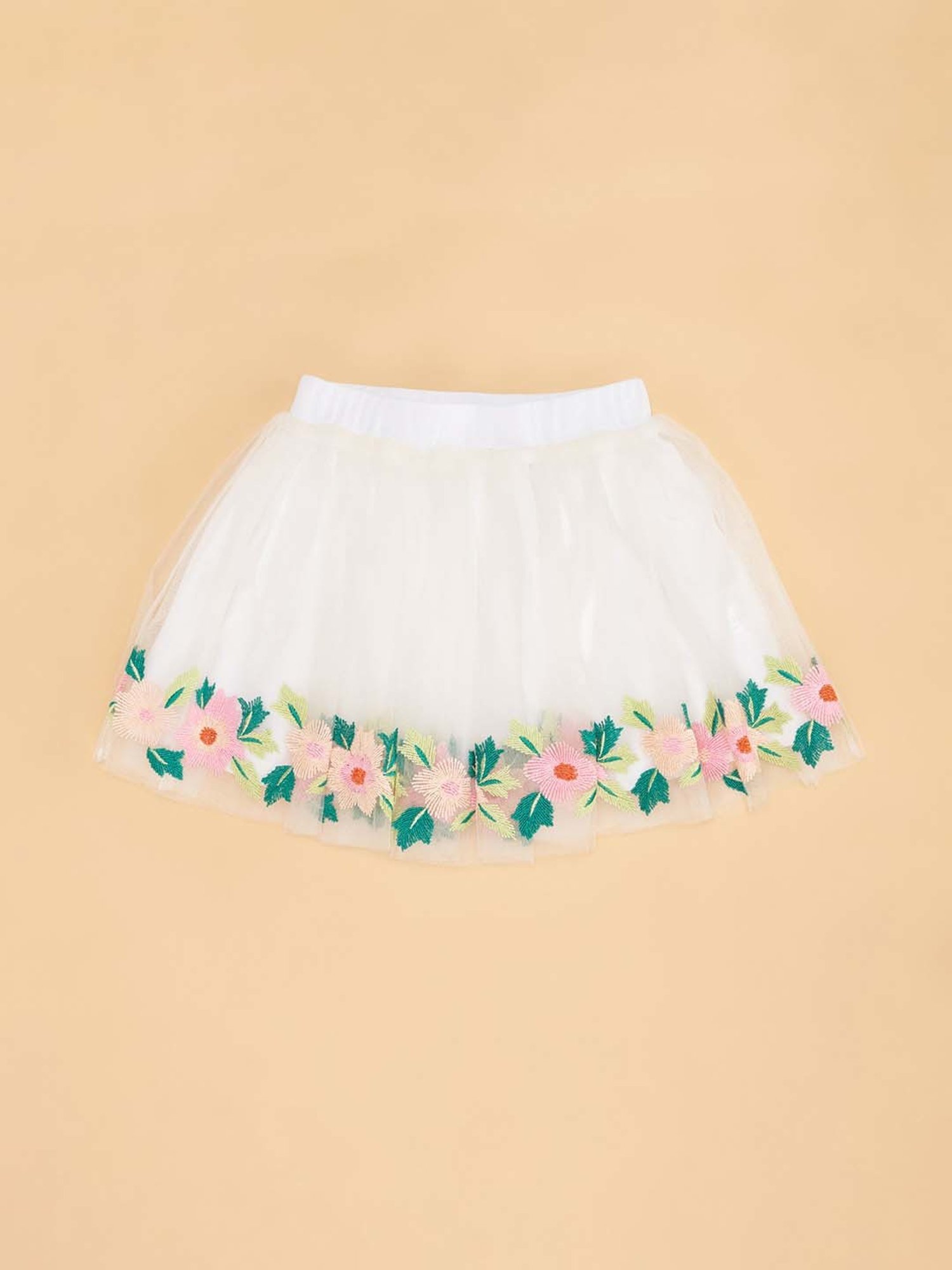 Angel & Rocket Kids Pink Floral Print Skirt