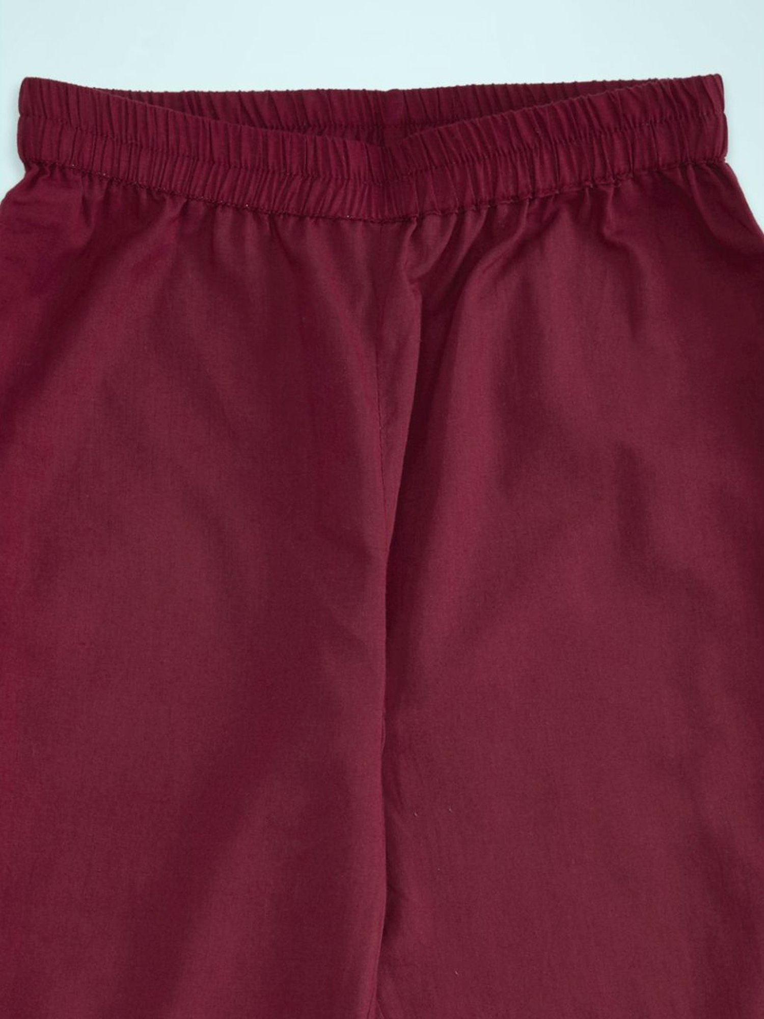 Akkriti by Pantaloons Kids Yellow & Maroon Cotton Floral Print Kurta Set