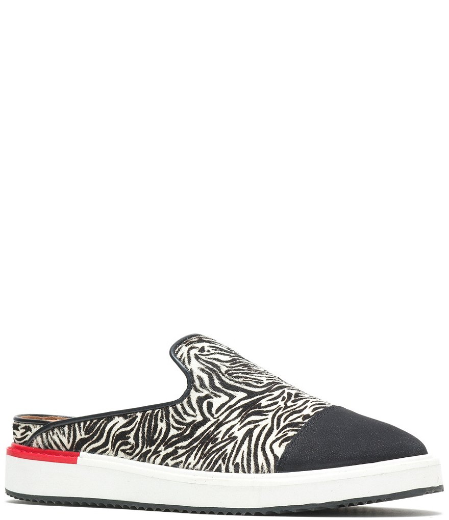 Hush Puppies Sabine Zebra Print Calf Hair Mules