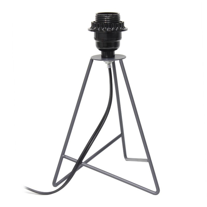 Down To The Wire Table Lamp with Fabric Shade Gray - Simple Designs