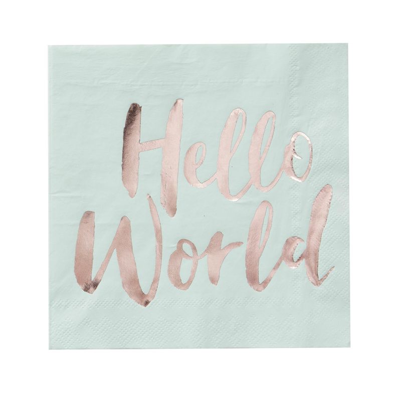 Big Dot of Happiness Hello Little One - Pink and Gold - Table Decorations - Girl Baby Shower Fold and Flare Centerpieces - 10 Count