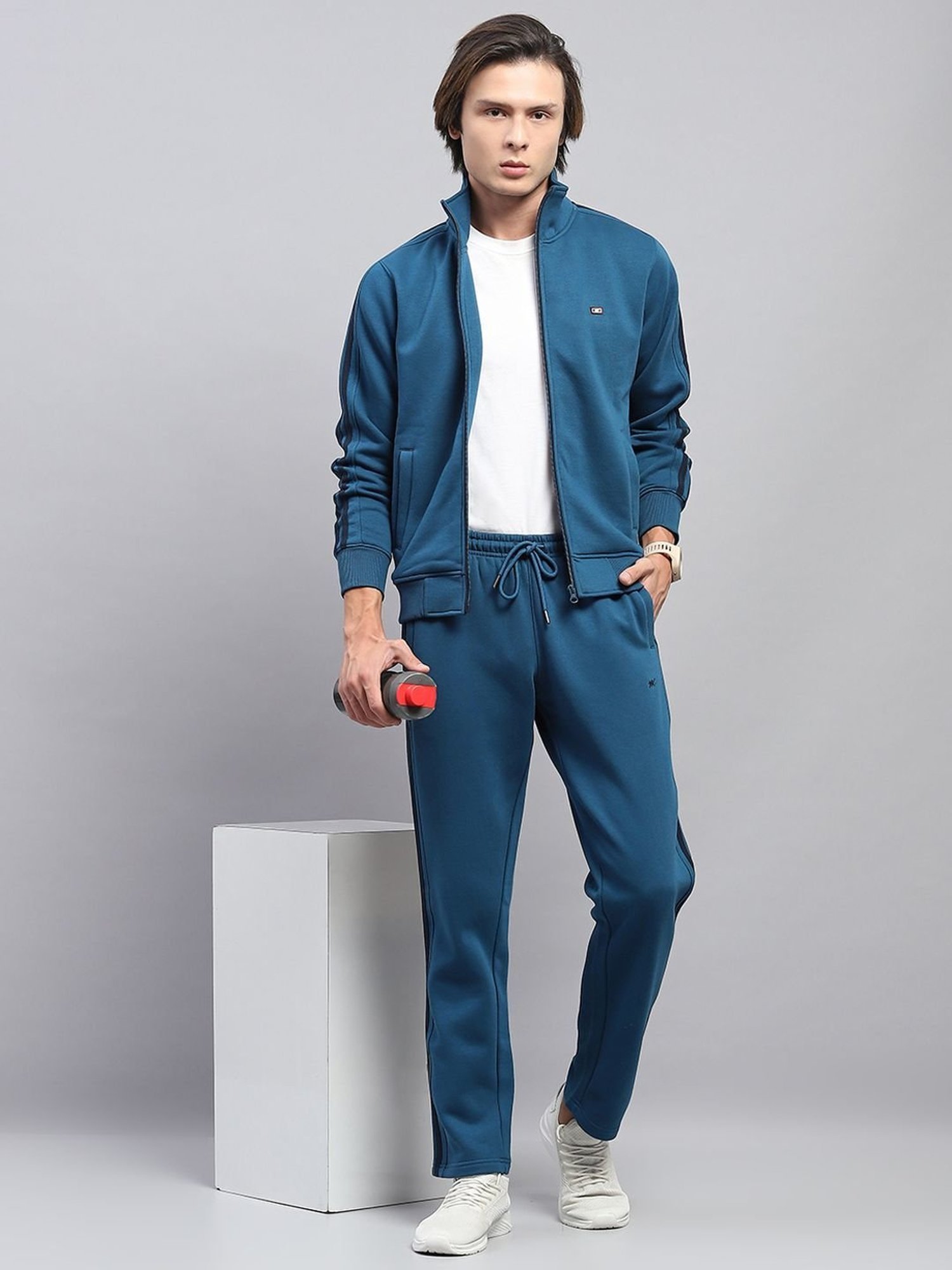 Rock.It Blue Regular Fit Printed TrackSuit