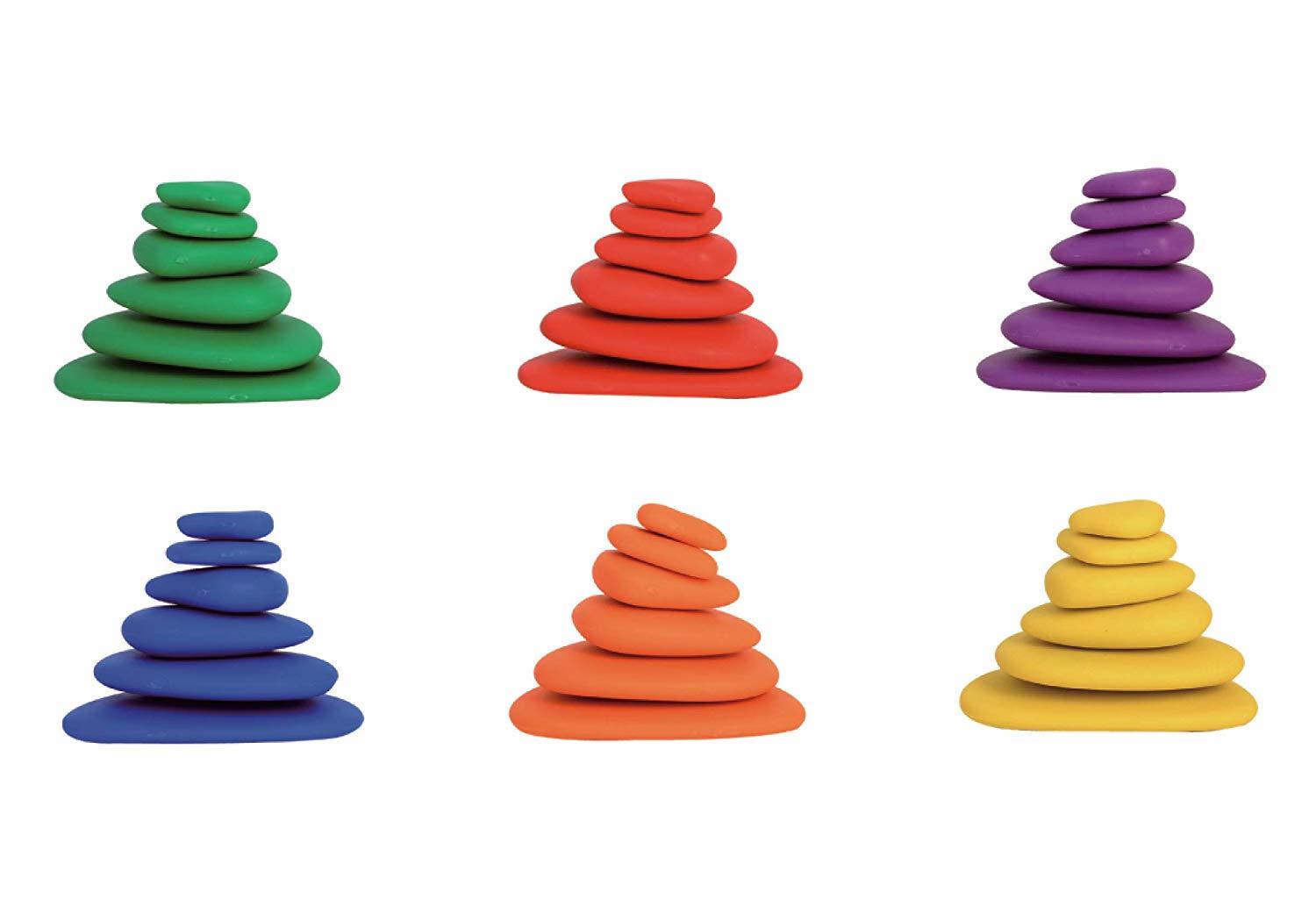 edx education Rainbow Pebbles - Sorting and Stacking Stones