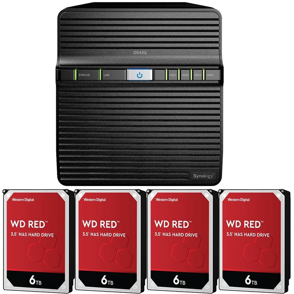 Synology DS420j DiskStation with 12TB (4 x 3TB) of Western Digital Red NAS Drives Fully Assembled and Tested By CustomTechSales