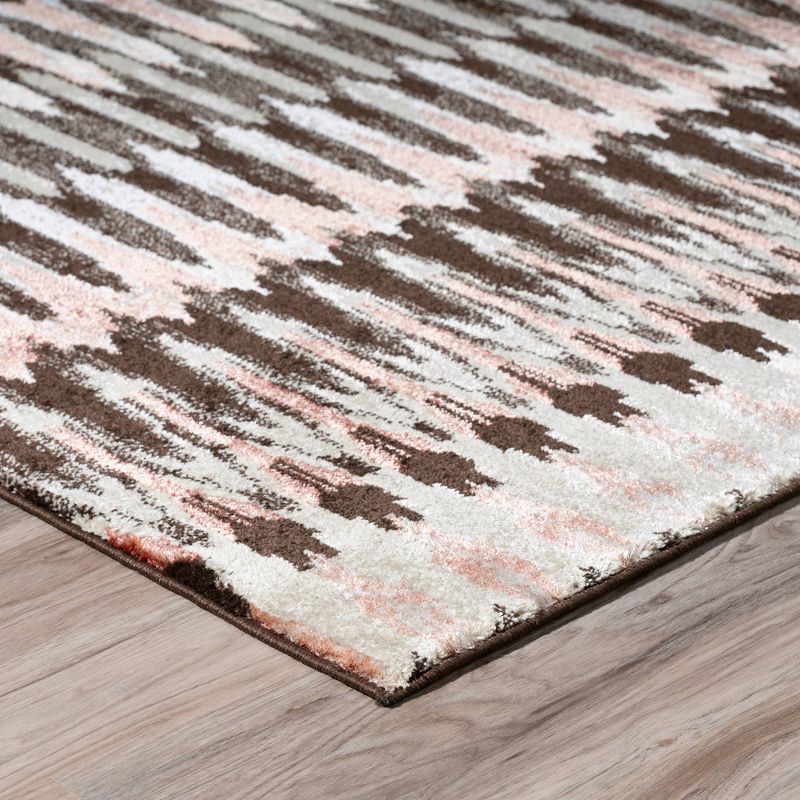 5'3"X7'7" Cinnamon Abstract Woven Area Rug - Addison Rugs