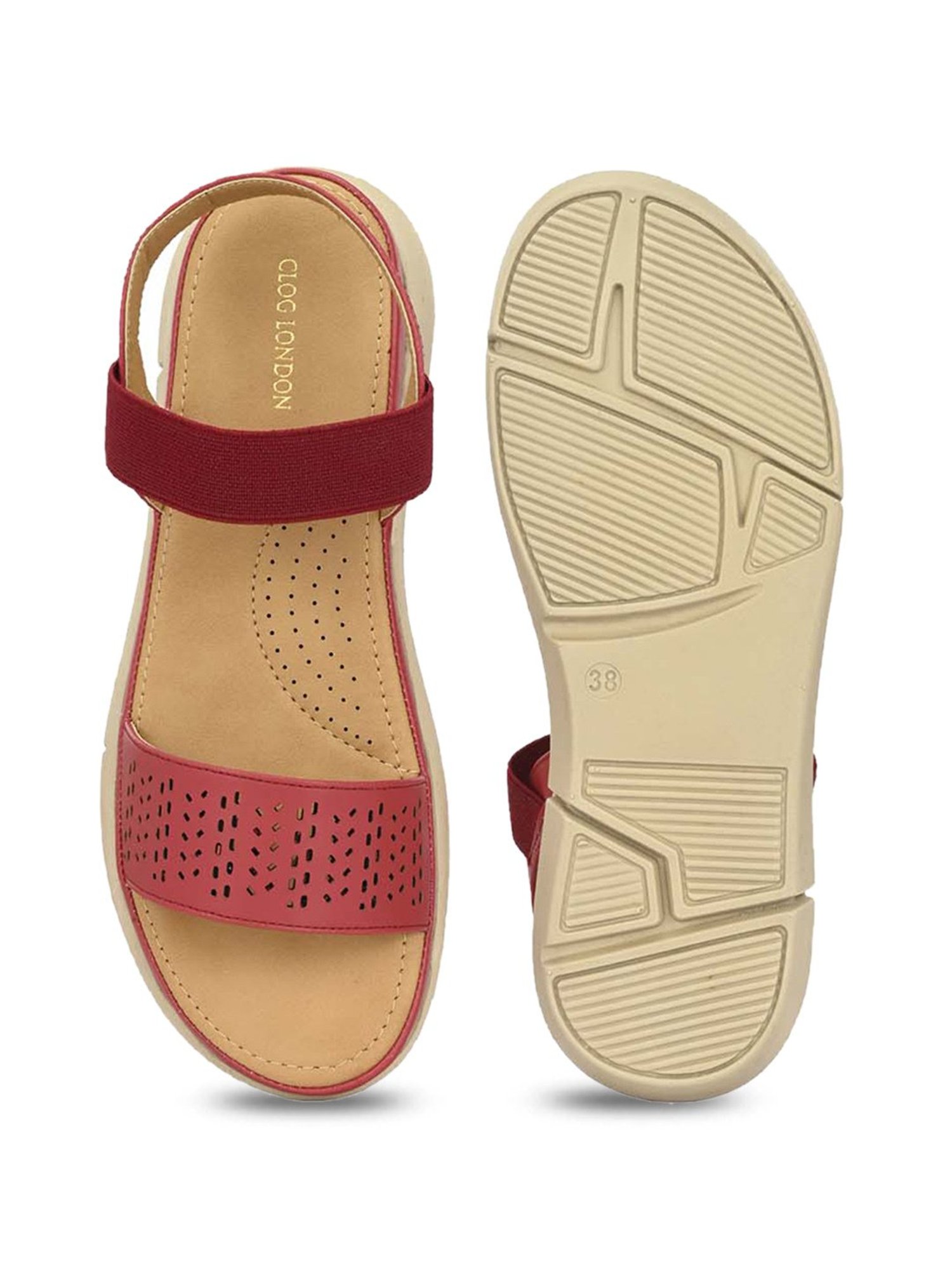 Clog London Women's Cherry Ankle Strap Wedges