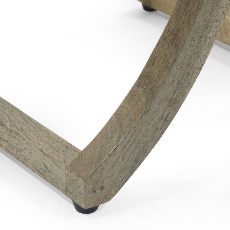 Meagher Rustic Handcrafted Mango Wood Side Table Natural - Christopher Knight Home