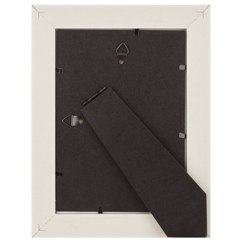 4pc (5" x 7") Farmhouse Tabletop or Wall Mount Picture Frames Distressed White - Life Moments