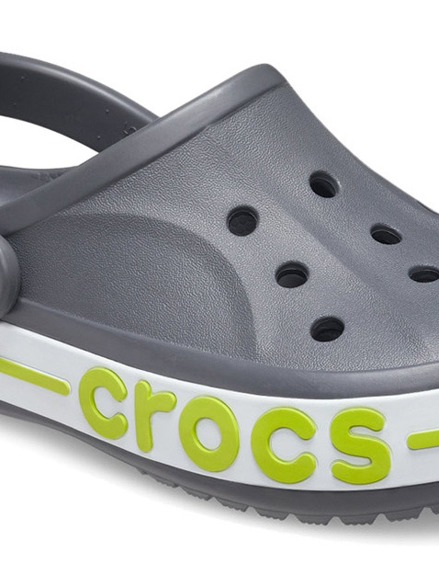 Crocs Men's Bayaband Slate Grey Back Strap Clogs