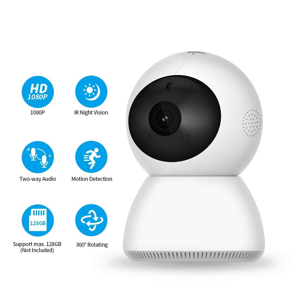 Smart PTZ IP Cameras 1920*1080P 2MP Wifi Indoor Wireless Security Camera 9 IR LEDs Phone Control Motion