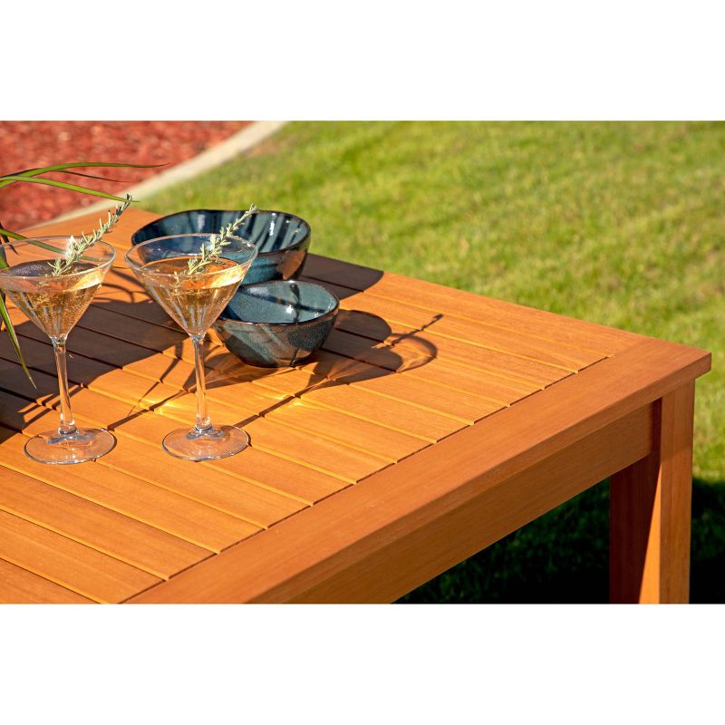 Tanner Eucalyptus Wood Outdoor Rectangle Dining Table - Natural Brown - Coaster