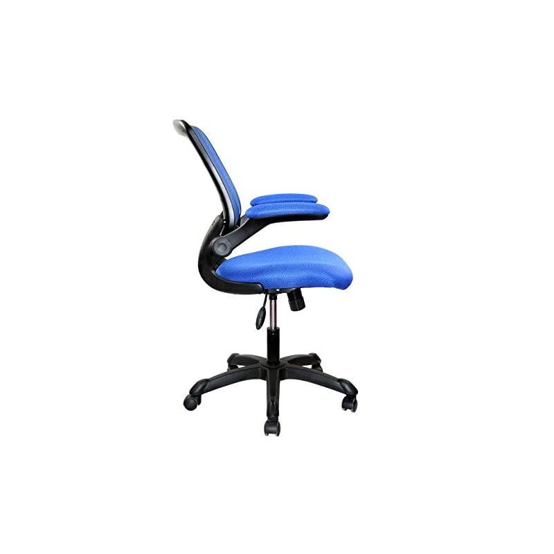 Task Office Chair with Flip Up Arms. Color: Blue